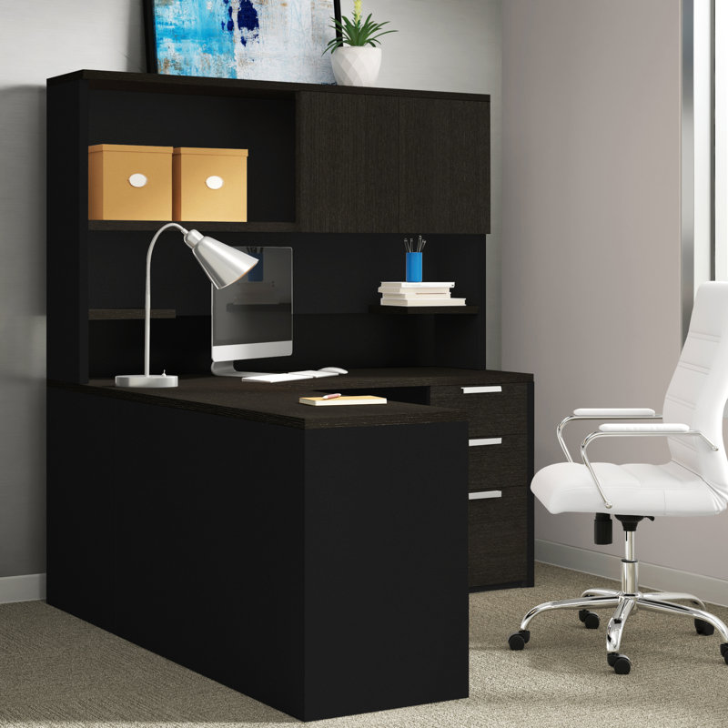Upper Square™ Kadian Modern Reversible LShape Corner Desk with Hutch